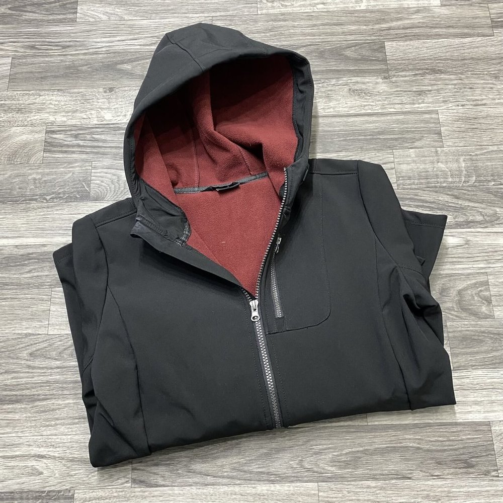 MONDETTA Full Zip Up Long Sleeve Black Hooded Jacket Women's Size Medium - Picture 3 of 12